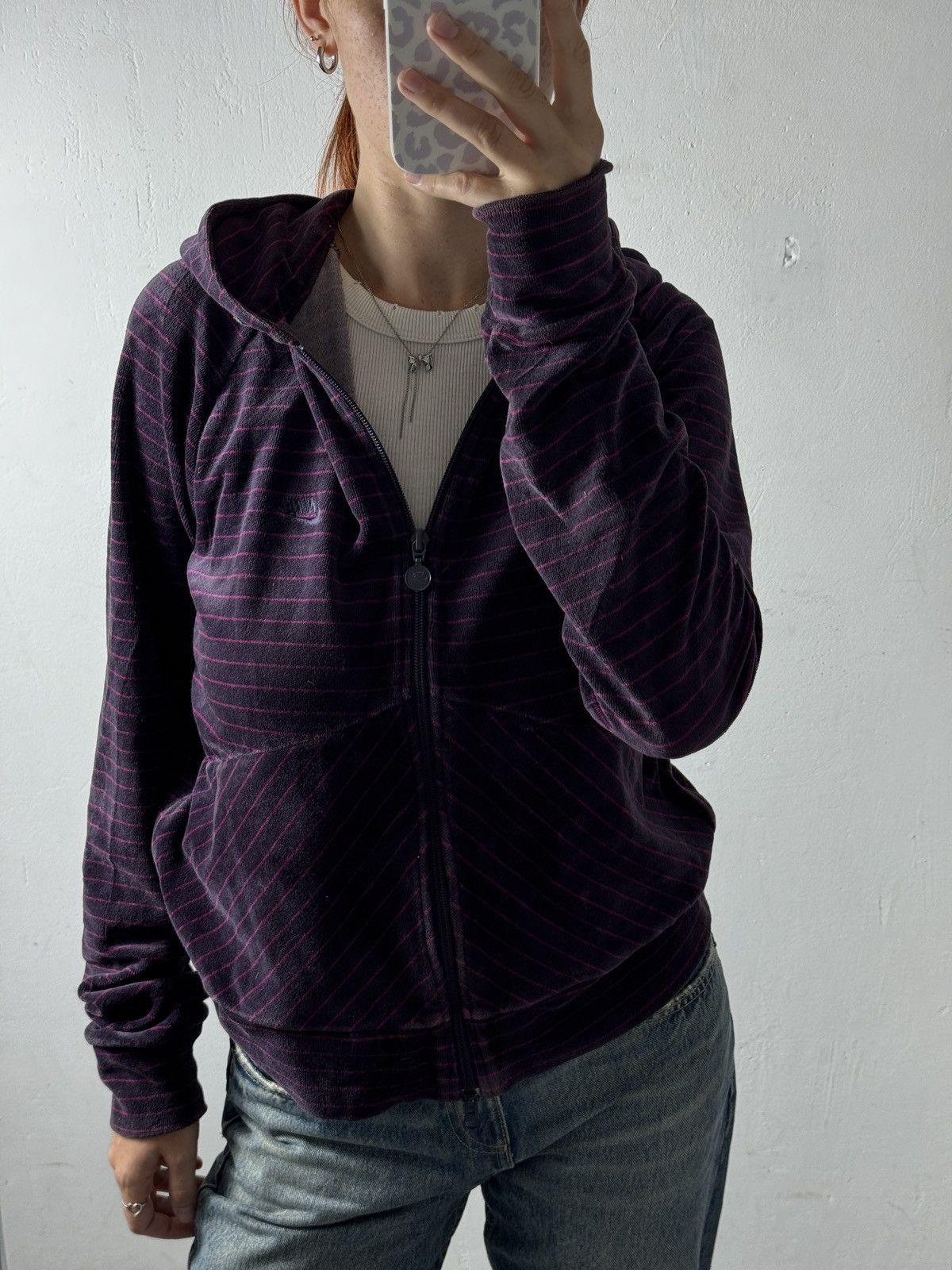 Nike VINTAGE VELOUR NIKE 2000s ZIP UP HOODIE Size XL / US 12-14 / IT 48-50 - 8 Thumbnail