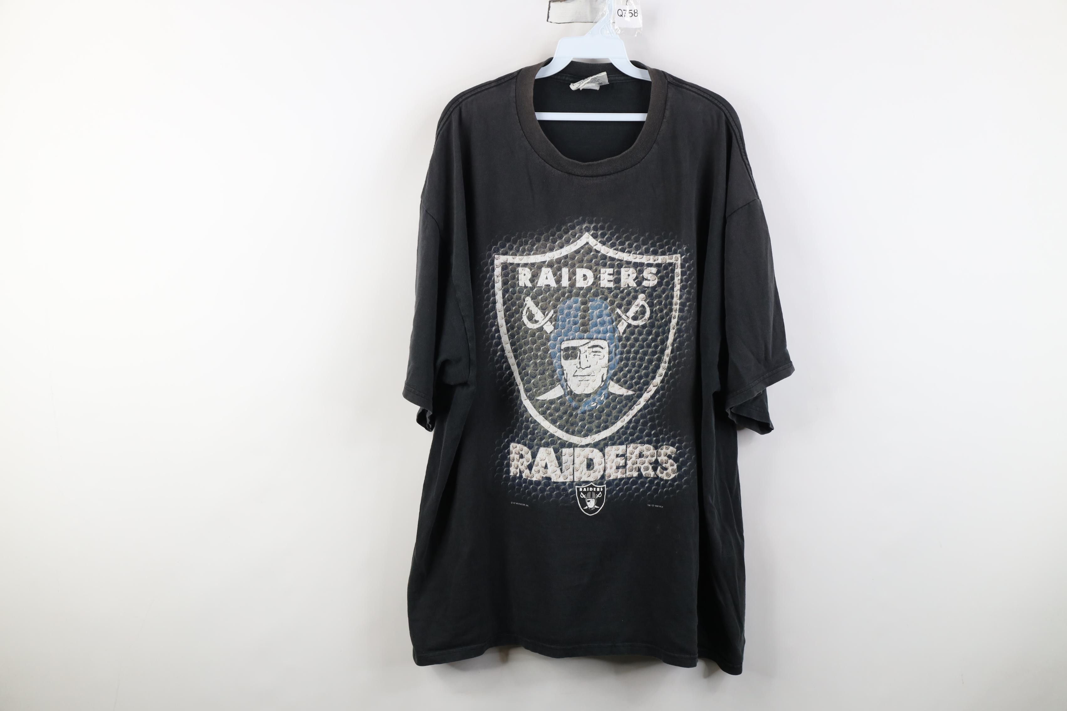 Vintage Vintage 90s Los Angeles Oakland Raiders Football T-Shirt Size US XXL / EU 58 / 5 - 1 Thumbnail
