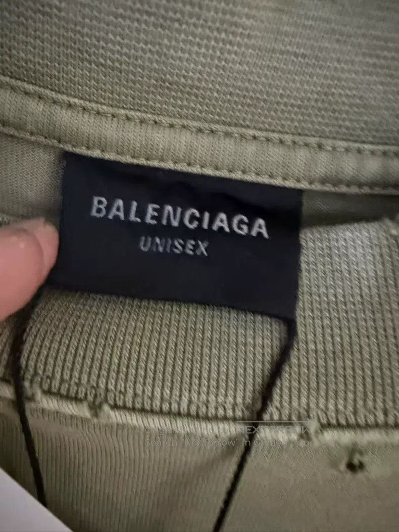 Balenciaga Balenciaga Tape Short-Sleeve Sage Green Size US S / EU 44-46 / 1 - 3 Thumbnail