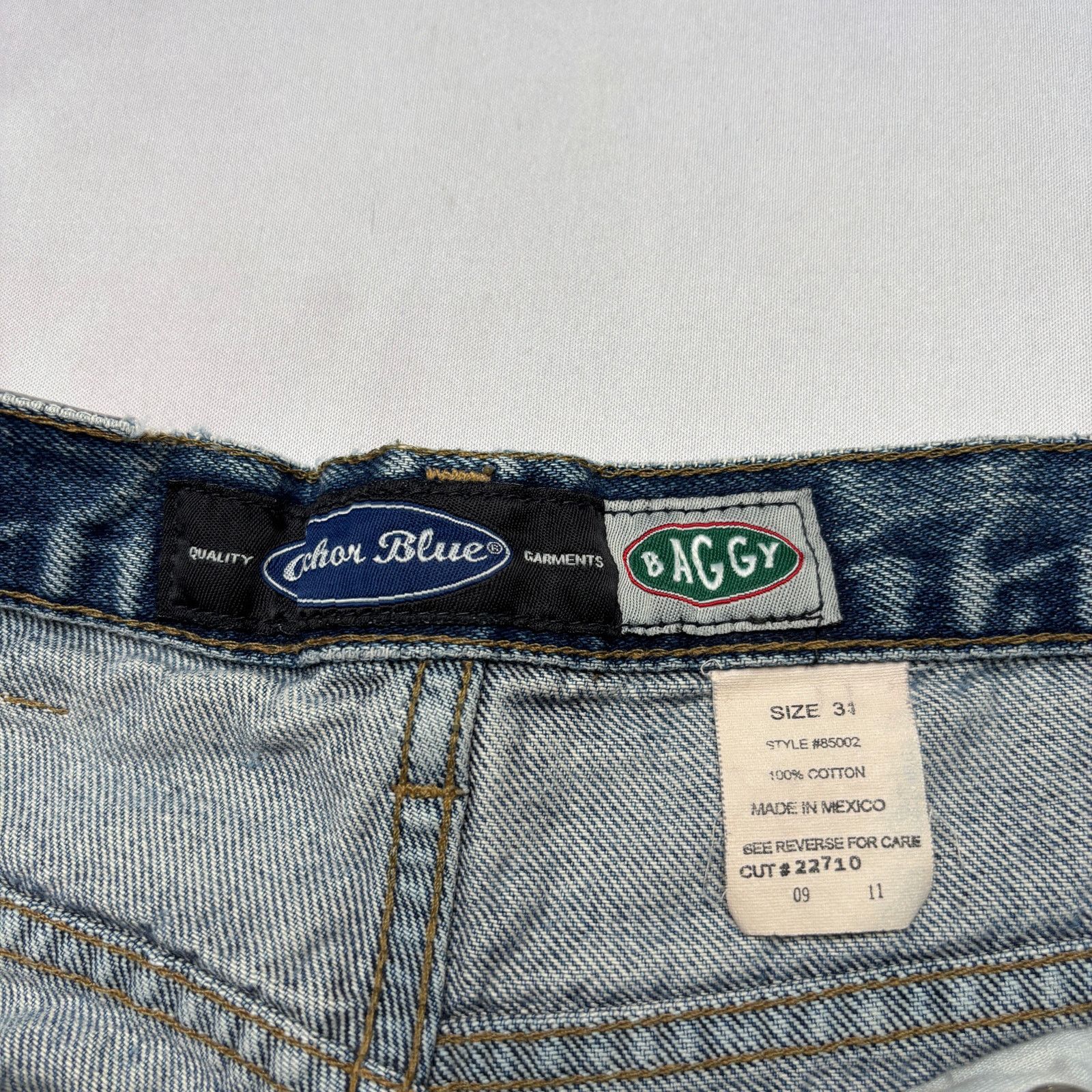 Anchor Blue × Vintage Vintage Anchor Blue 12.5" Baggy Denim Shorts Men's 28 Y2K Size US 28 / EU 44 - 4 Thumbnail