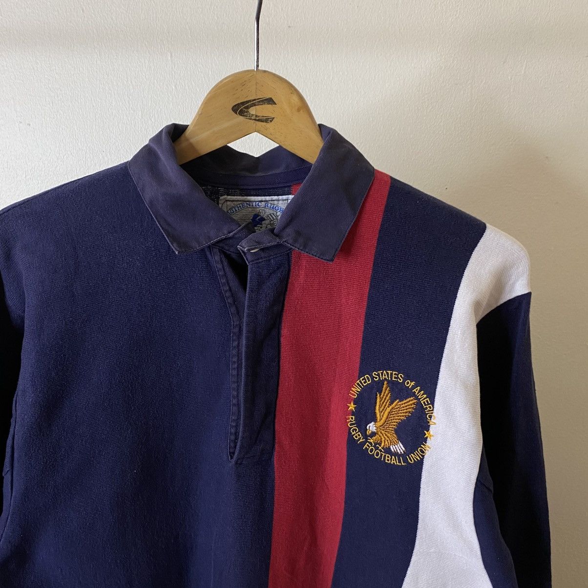 Vintage Vintage 80s USA Rugby Team Jersey Rugby Football Union Size US M / EU 48-50 / 2 - 2 Thumbnail
