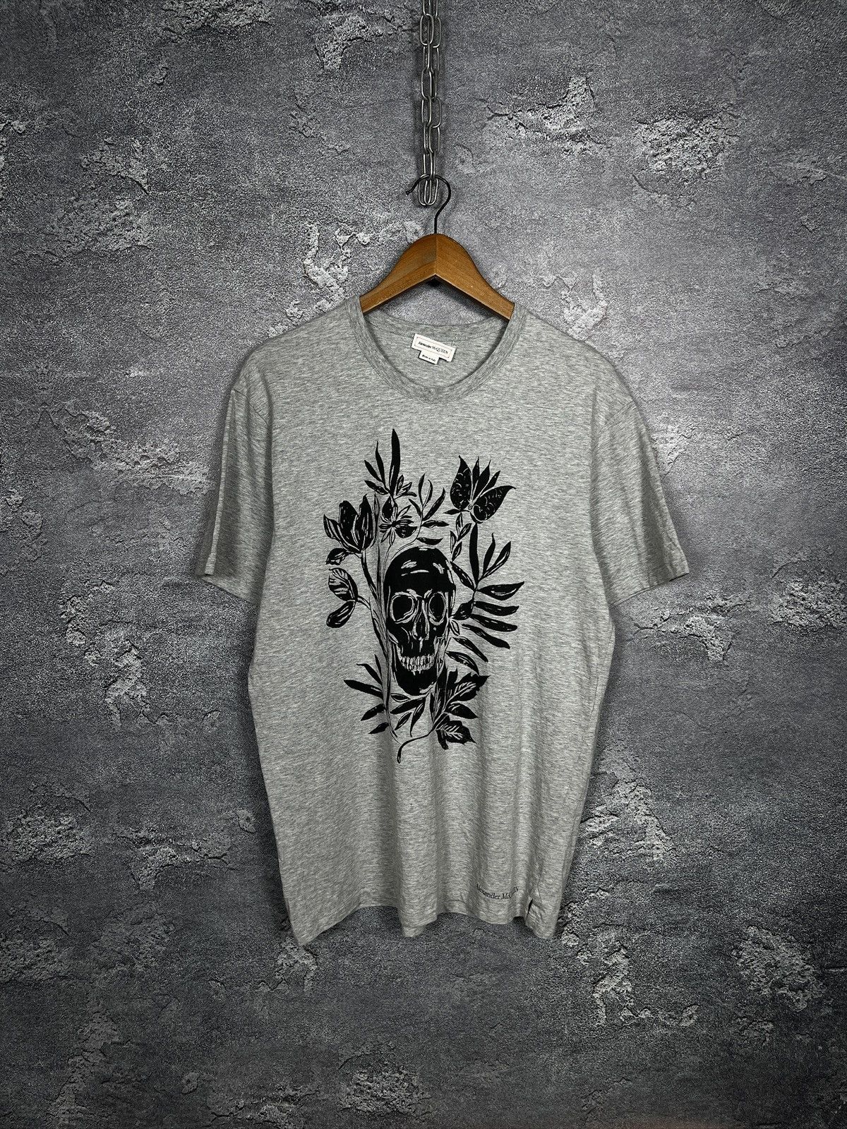 Alexander McQueen Alexander McQueen Skull Logo Gray T-shirt Size M Size US M / EU 48-50 / 2 - 2 Thumbnail