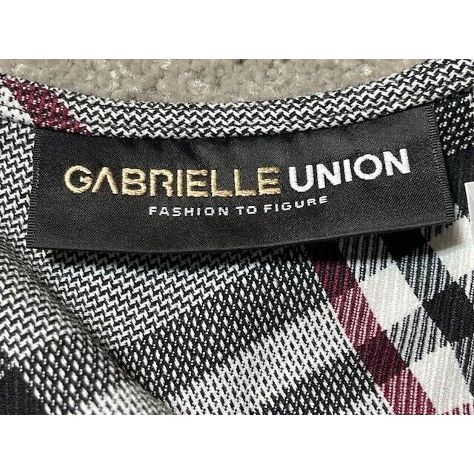 Other Gabrielle Union Wrap Dress Size 3 Plus Houndstooth Plaid Size 3XL / US 20-22 - 7 Thumbnail