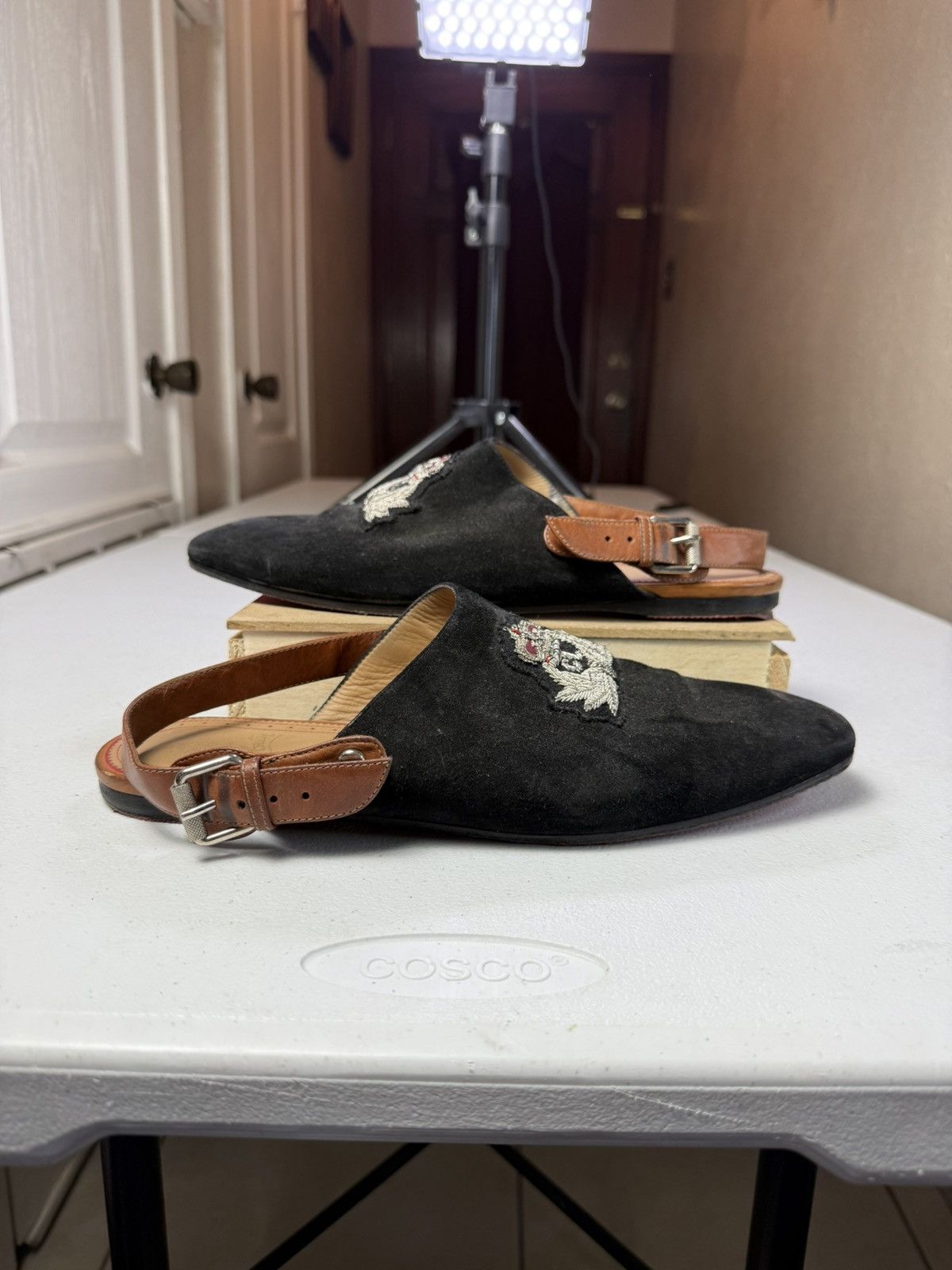 Christian Louboutin Christian Louboutin Black Suede, Leather Mule Slingback 41 Size US 8 / EU 41 - 1 Thumbnail