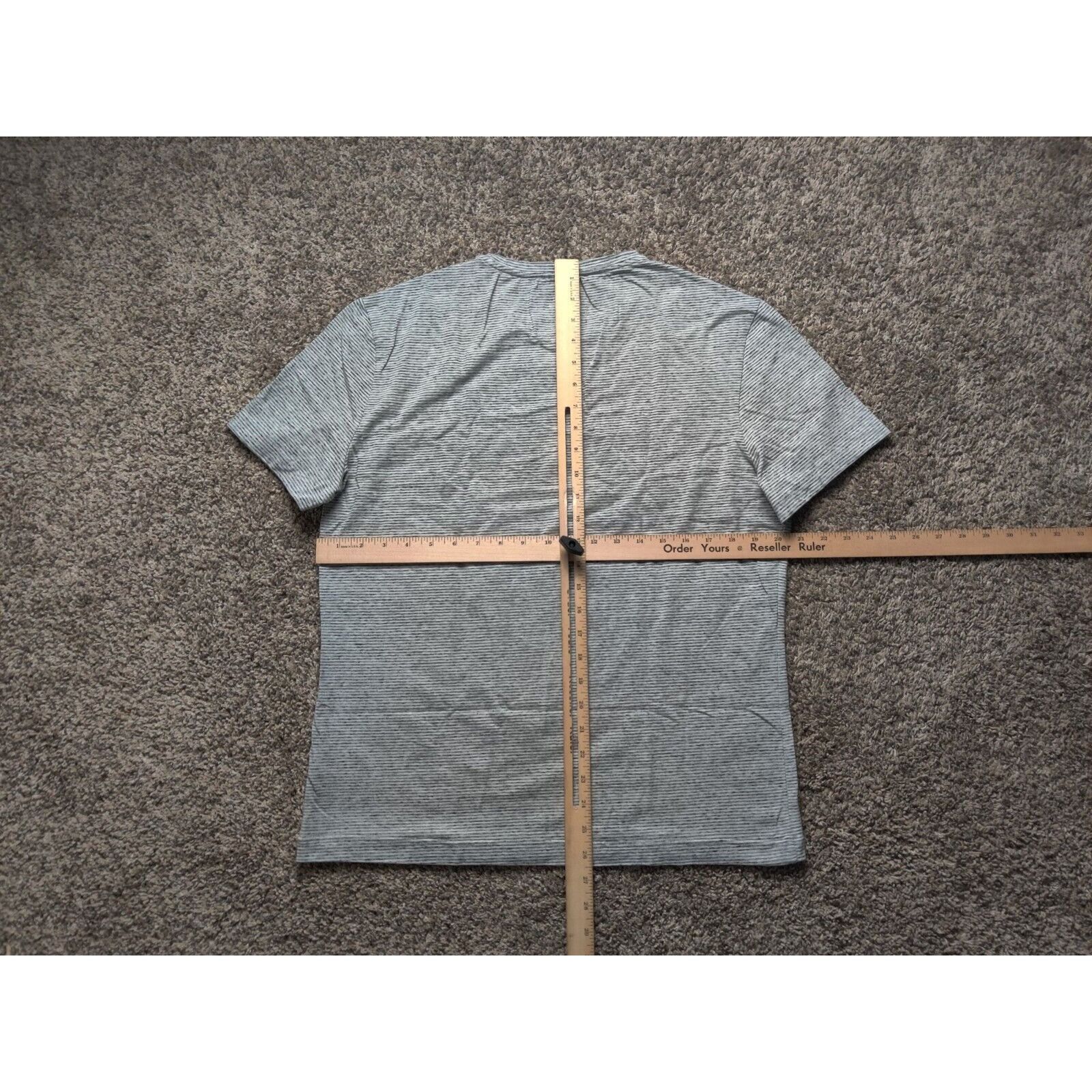 H&M H&M Shirt Adult Mens XL Gray White Striped Slim Fit Size US XL / EU 56 / 4 - 6 Thumbnail