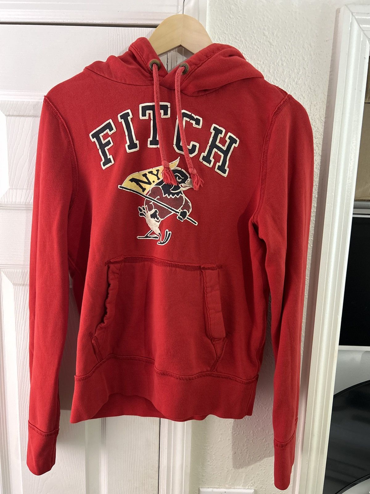 image of Abercrombie Fitch A&f Red Eagle Hoodie, Men's (Size Small)