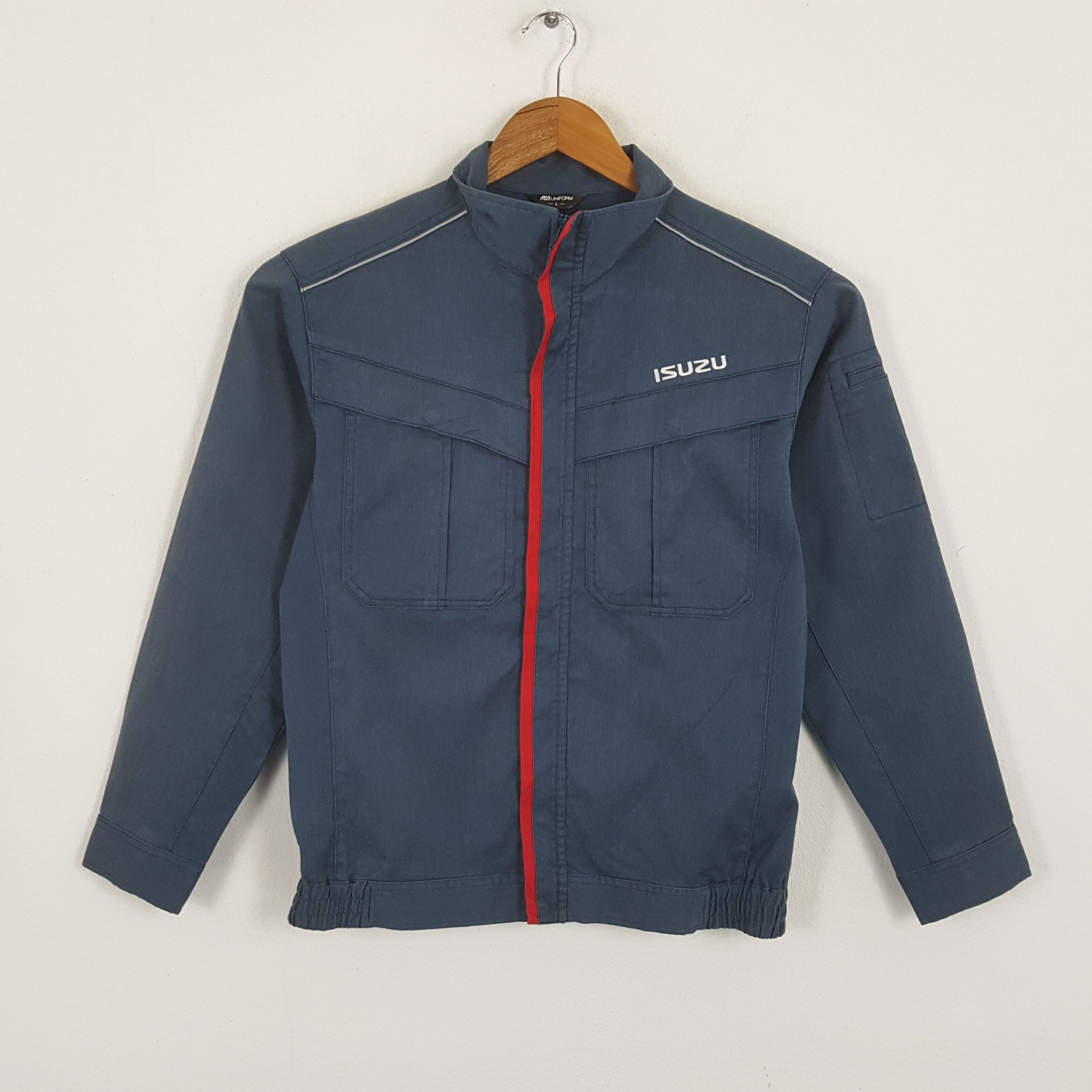 Japanese Brand × Vintage Vintage ISUZU Japanese Vehicles Motorsports Company Jacket Size US M / EU 48-50 / 2 - 1 Thumbnail