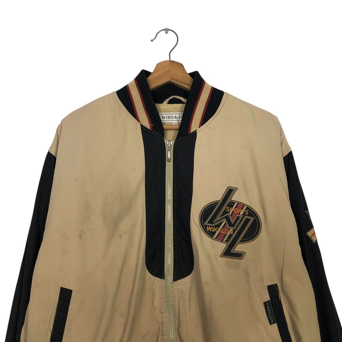 Japanese Brand 🔥VINTAGE BOMBER JACKET WIKE & LON BIG LOGO ISSEY MIYAKE Size US L / EU 52-54 / 3 - 5 Thumbnail