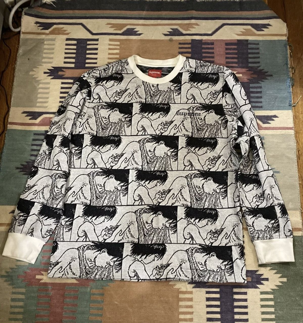 Supreme / AKIRA 2017 Jacquard Syringe Long Sleeves Cotton