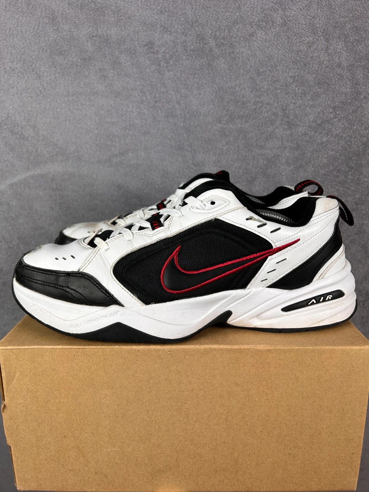 Nike Nike Air Monarch OG leather sneakers Y2K black white Size US 12 / EU 45 - 2 Thumbnail