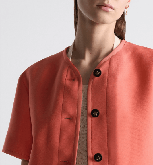 Dior o1w1db10925 441V40 Dioriviera Cropped Jacket in Coral Size XS / US 0-2 / IT 36-38 - 6 Thumbnail