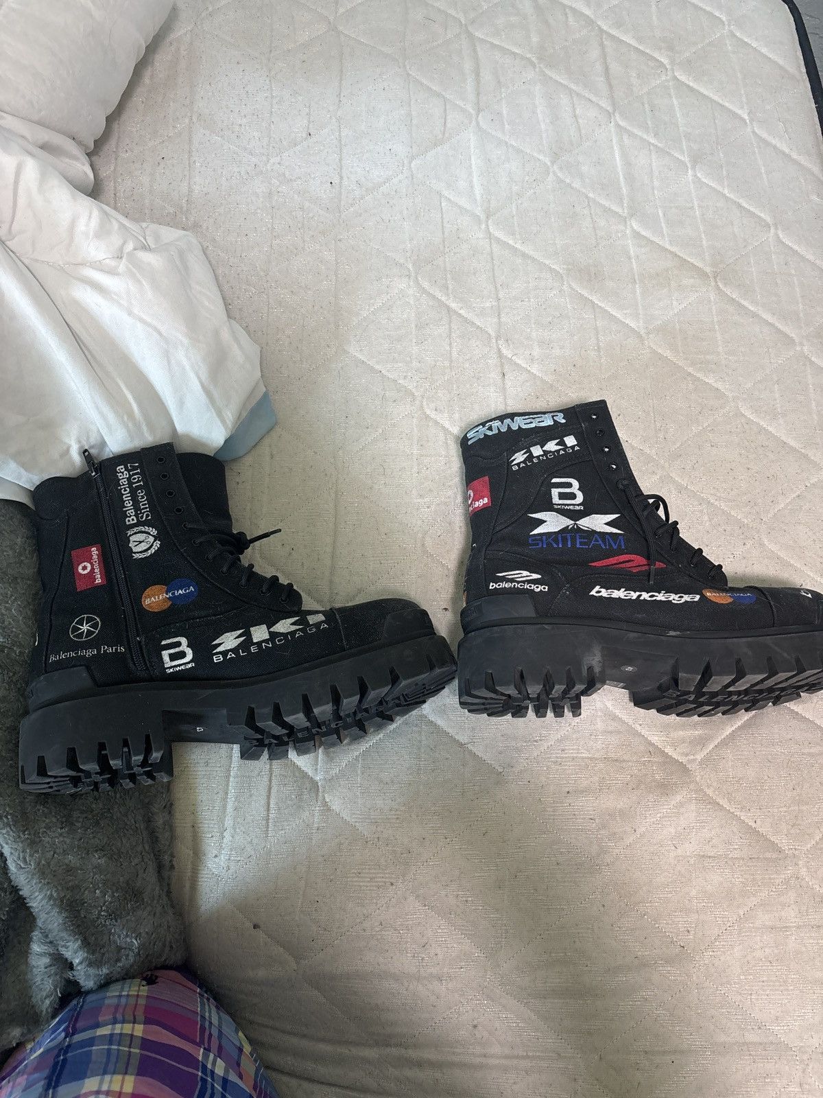 Balenciaga All over logo boot Size US 11.5 / EU 44-45 - 3 Thumbnail