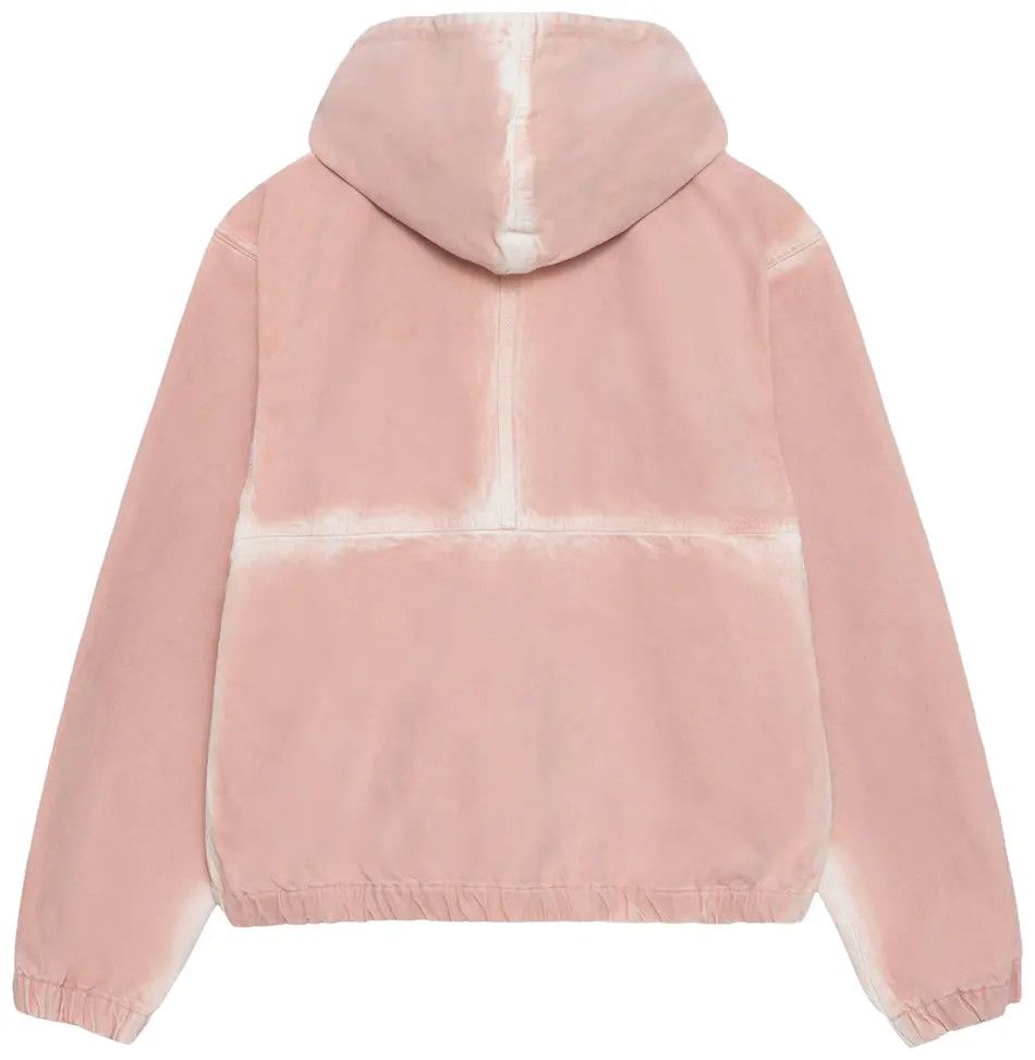 Stussy Spray Dye Hooded Work Jacket Faded Pink | Grailed