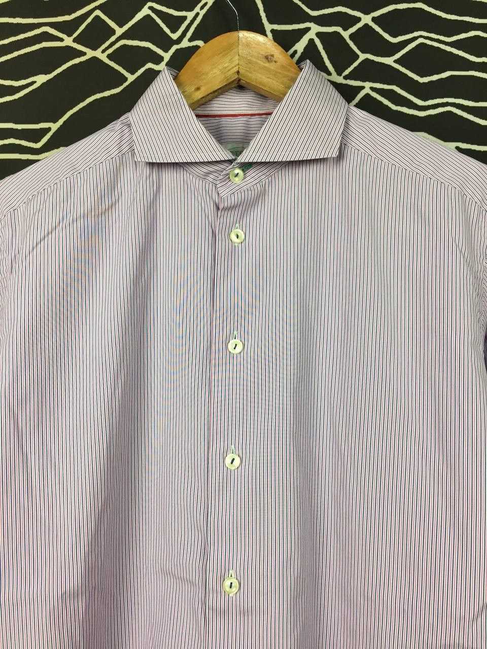 Eton Eton of Sweden Striped Slim Fit Cutaway Collar Shirt Size US L / EU 52-54 / 3 - 3 Thumbnail
