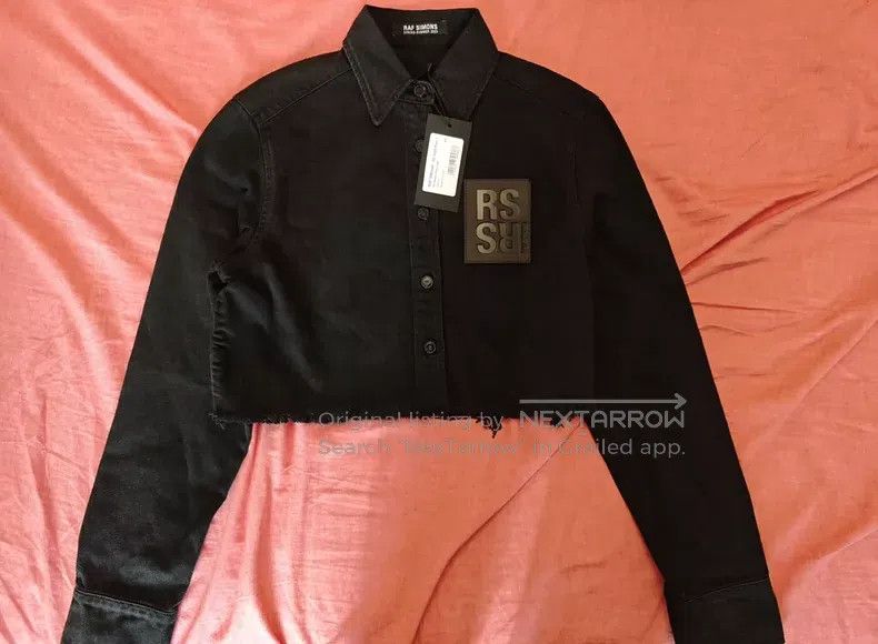 Other Raf Simons Leather brand fur edge short women's denim jack Size XS / US 0-2 / IT 36-38 - 4 Thumbnail