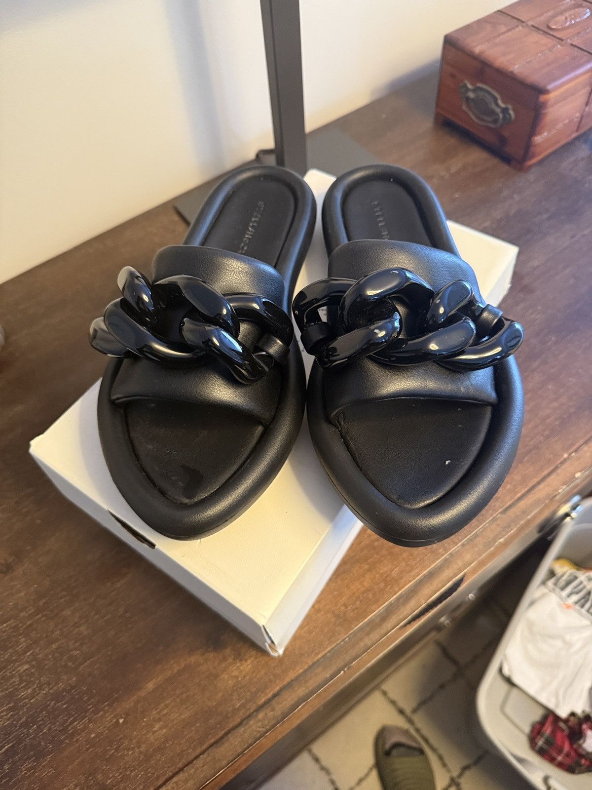 Stella McCartney Stella McCartney Air Slide Black Size 40 Size US 10 / IT 40 - 2 Thumbnail
