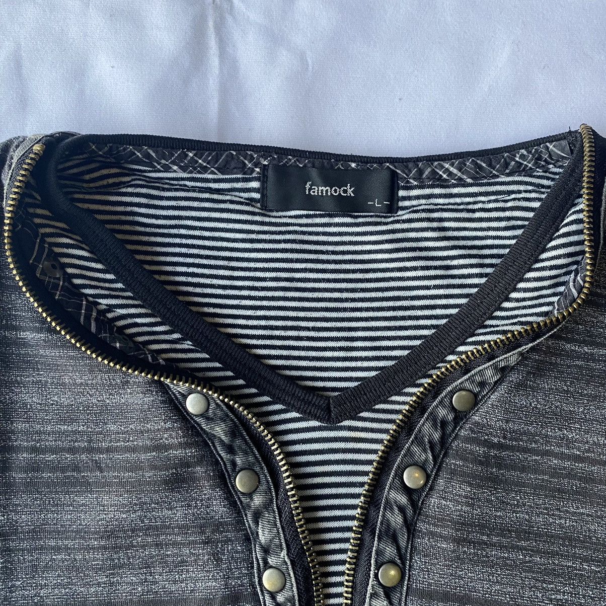 If Six Was Nine × Japanese Brand × Le Grande Bleu (L.G.B.) Japanese Striped Studded Zipper Punk Style Double Layer Size US L / EU 52-54 / 3 - 5 Thumbnail