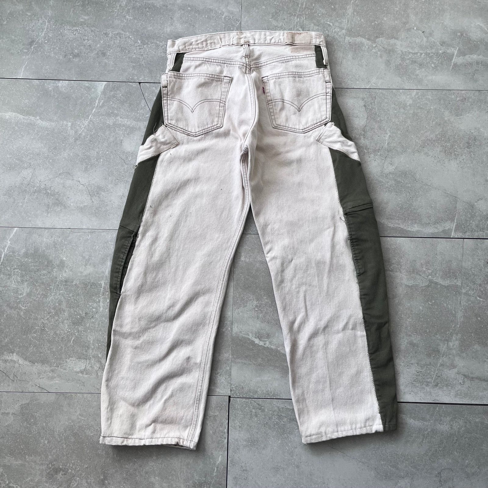 Levi's Custom Levi's Handmade Barrel Pants – Cream & Olive – 32x30 Size US 32 / EU 48 - 5 Thumbnail