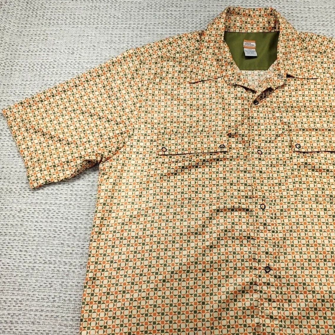 No Fear VINTAGE No Fear Snap Up Shirt Mens Large Orange Green Camp Skater Motocross Shirt Size US L / EU 52-54 / 3 - 3 Thumbnail