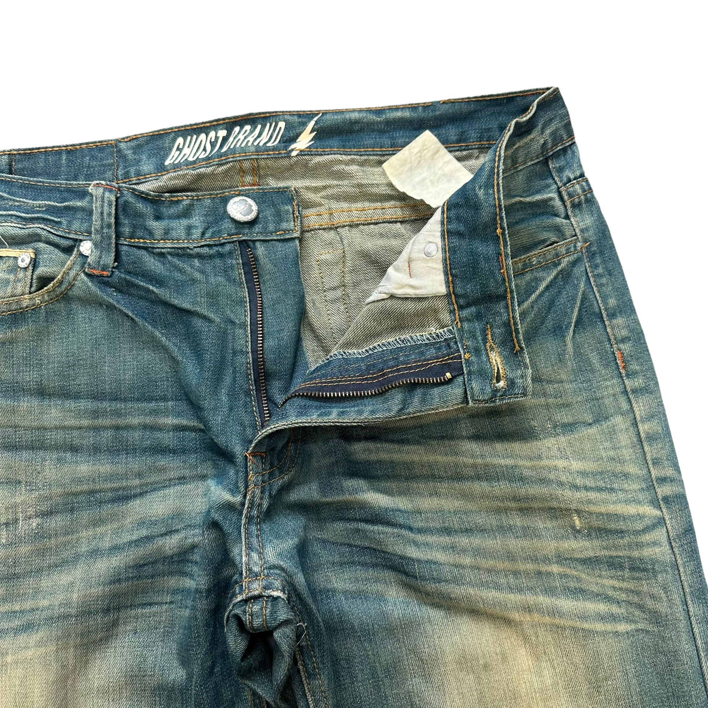 Japanese Brand GHOST BRAND TECHNICAL JEANS RUSTY DENIM PANT #7799-176 Size US 34 / EU 50 - 4 Thumbnail