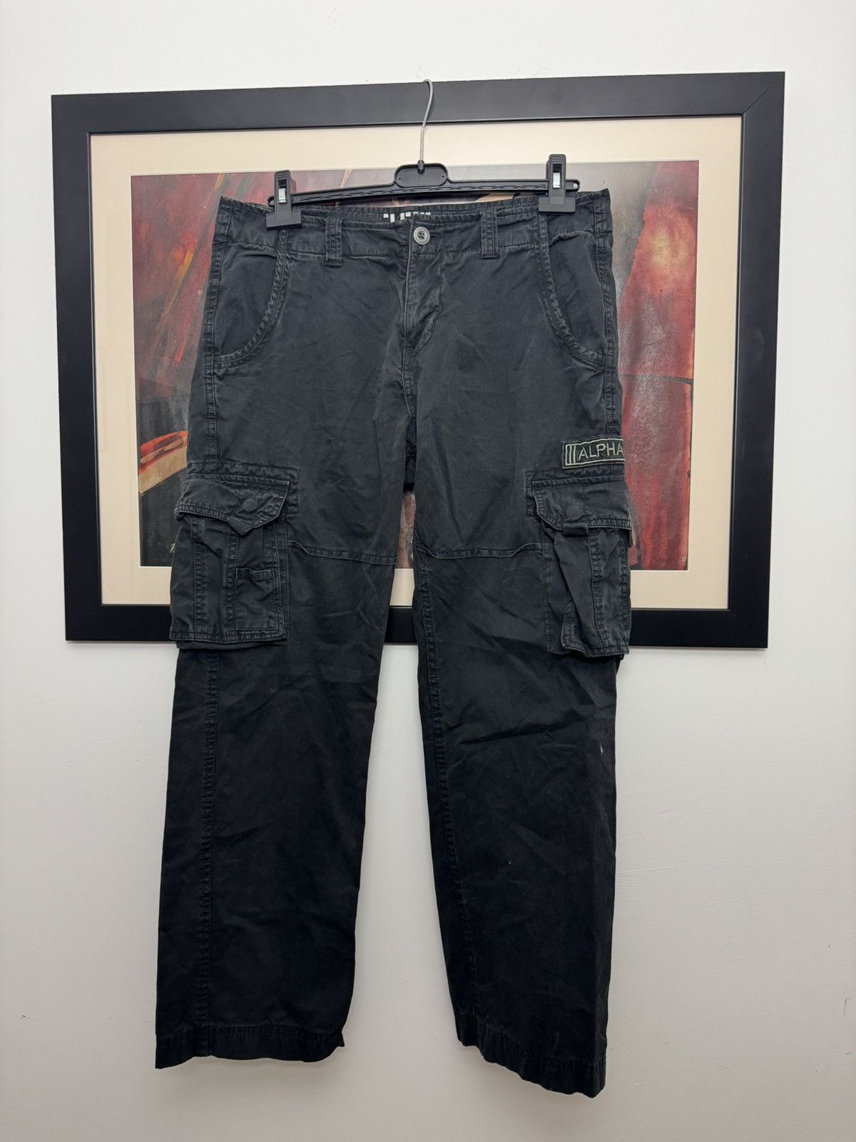 Alpha Industries Vintage Alpha Industries Cargo Pant Rare Washed Black Size US 34 / EU 50 - 1 Thumbnail