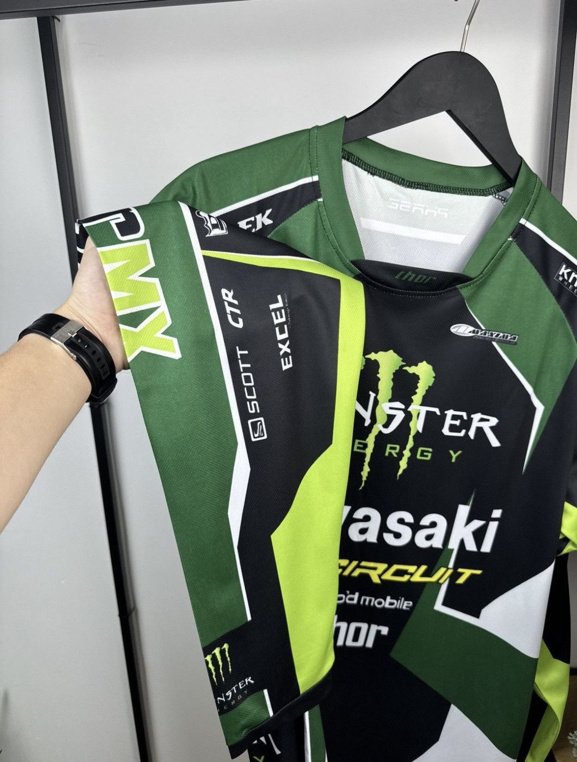 Hypebeast Grail Kawasaki Monster Energy Asap Rocky Style Moto Jersey Size US M / EU 48-50 / 2 - 5 Thumbnail