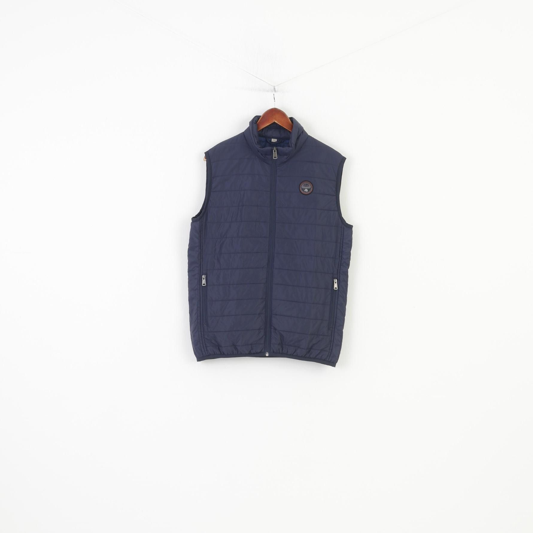 Napapijri Napapijri Men L Vest Navy Padded Full Zipper 10556 Size US L / EU 52-54 / 3 - 2 Thumbnail