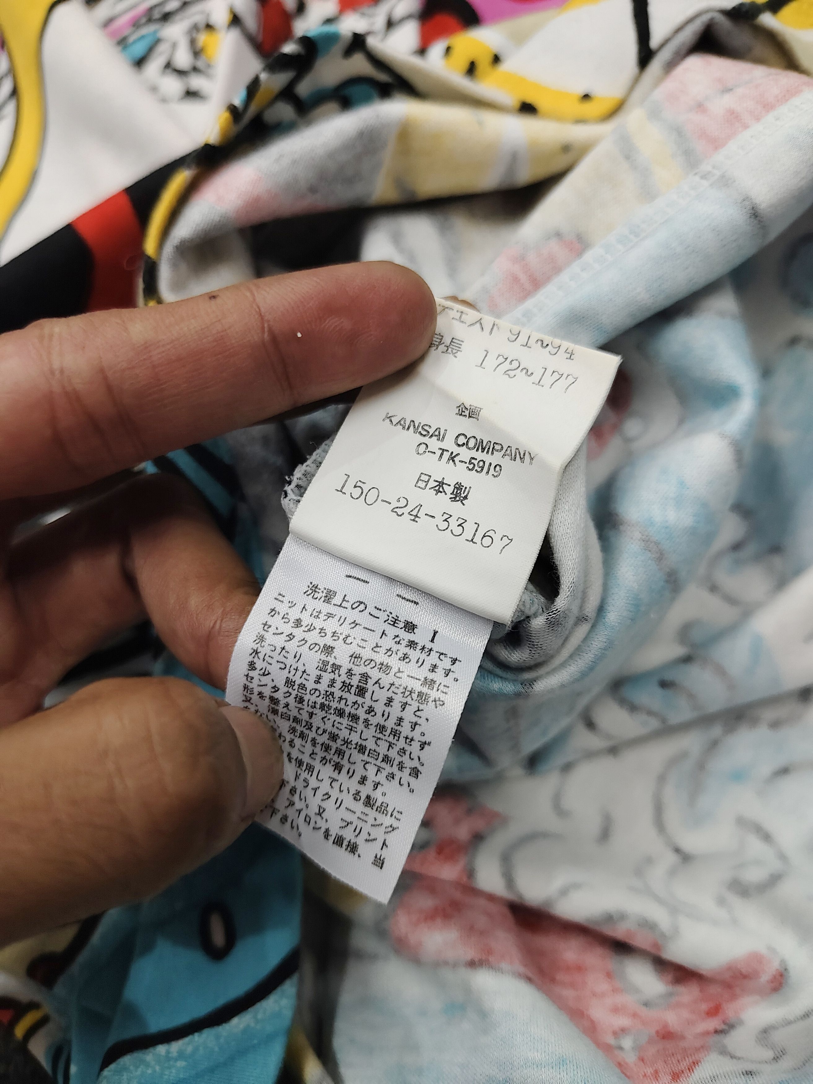 Kansai Yamamoto 80s Kansai O2🔥Archive Samurai Ukiyo-e Comic Graphic Tee Size US M / EU 48-50 / 2 - 8 Thumbnail