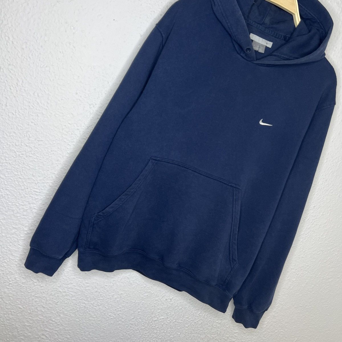 Nike Vintage Nike Hoodie Black Logo Swoosh Boxy 90s Y2K Size US M / EU 48-50 / 2 - 2 Thumbnail