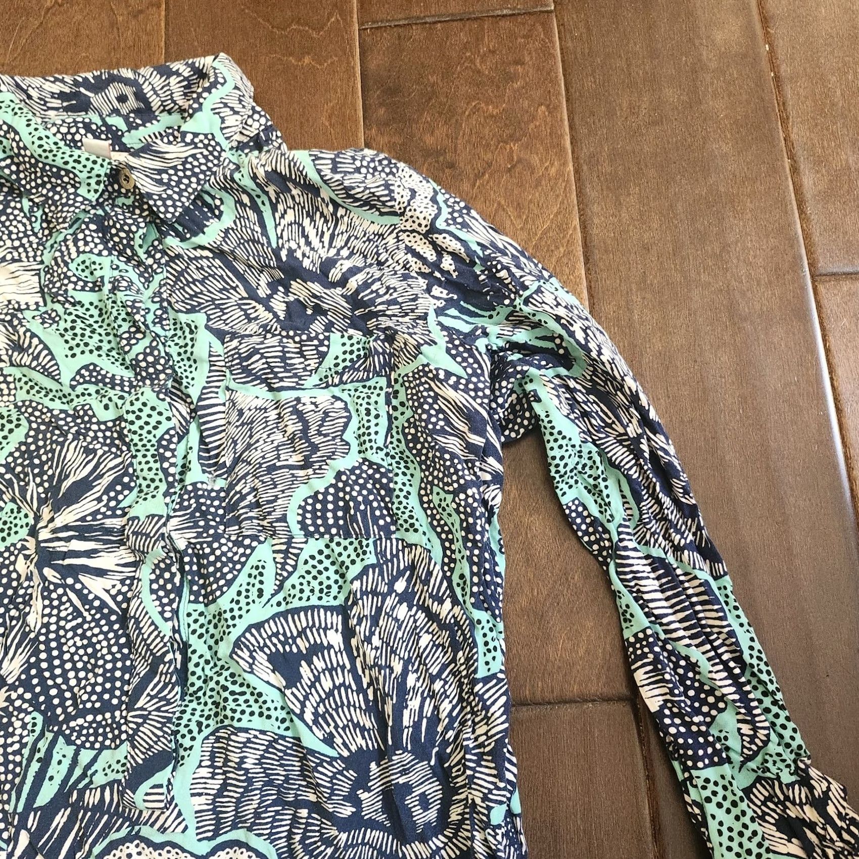 Esprit Esprit Dress Women's Button Long Sleeve Floral Multicolor M Regular Viscose Long Sleeve Shirt? Size M / US 6-8 / IT 42-44 - 5 Thumbnail