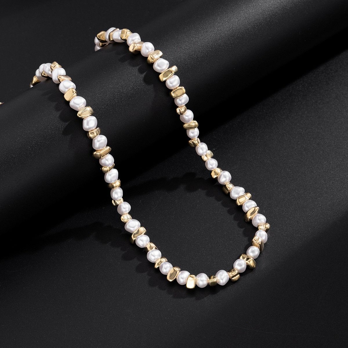 Vintage Casual Geometric Pearl Beaded Necklace Size ONE SIZE - 5 Thumbnail
