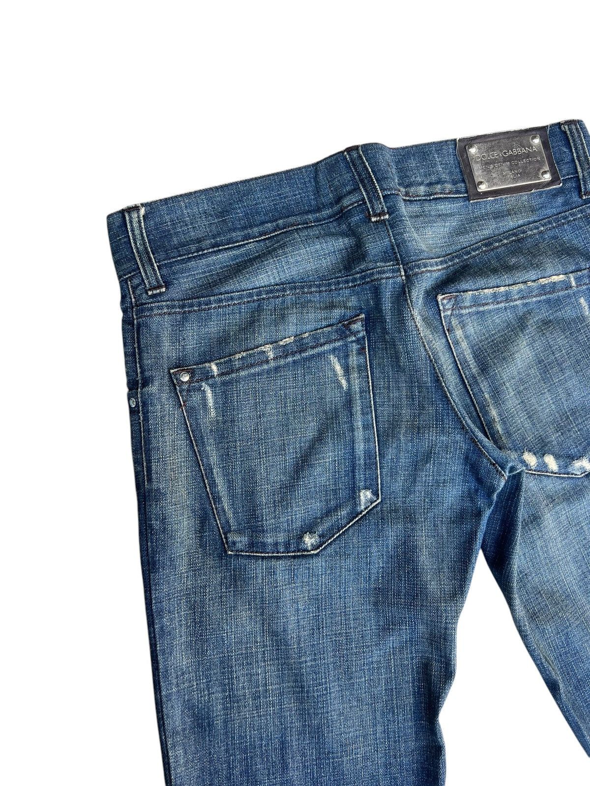 Dolce & Gabbana Vintage Y2K Dolce & Gabbana Distress Denim Slim Jeans Size US 31 - 16 Thumbnail