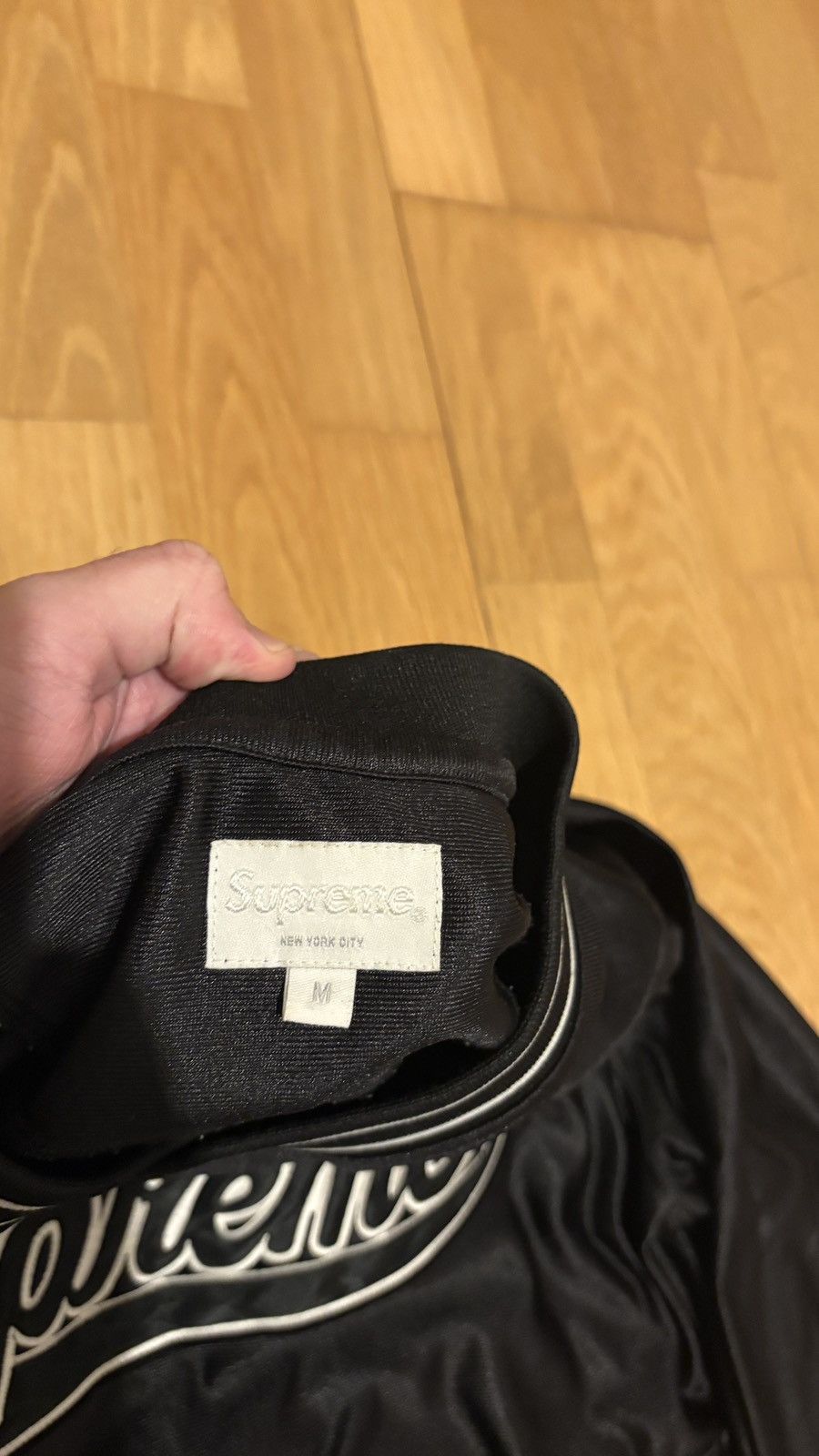 Supreme Supreme Varsity Jumper Black - Embroidered Logo Size US M / EU 48-50 / 2 - 6 Thumbnail