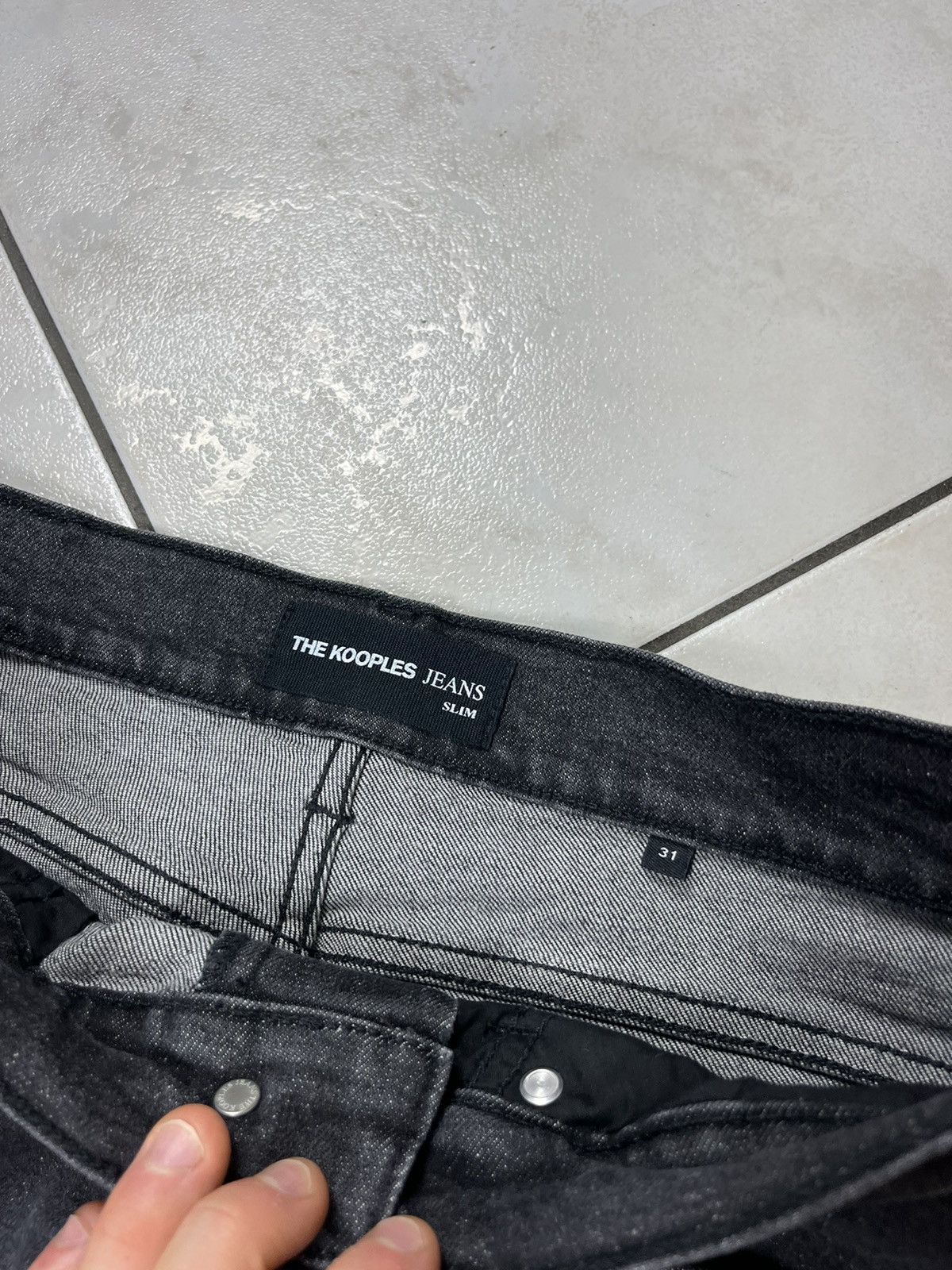 Designer × The Kooples The Kooples Paris slim jeans faded pants washed heather goth Size US 31 - 8 Thumbnail