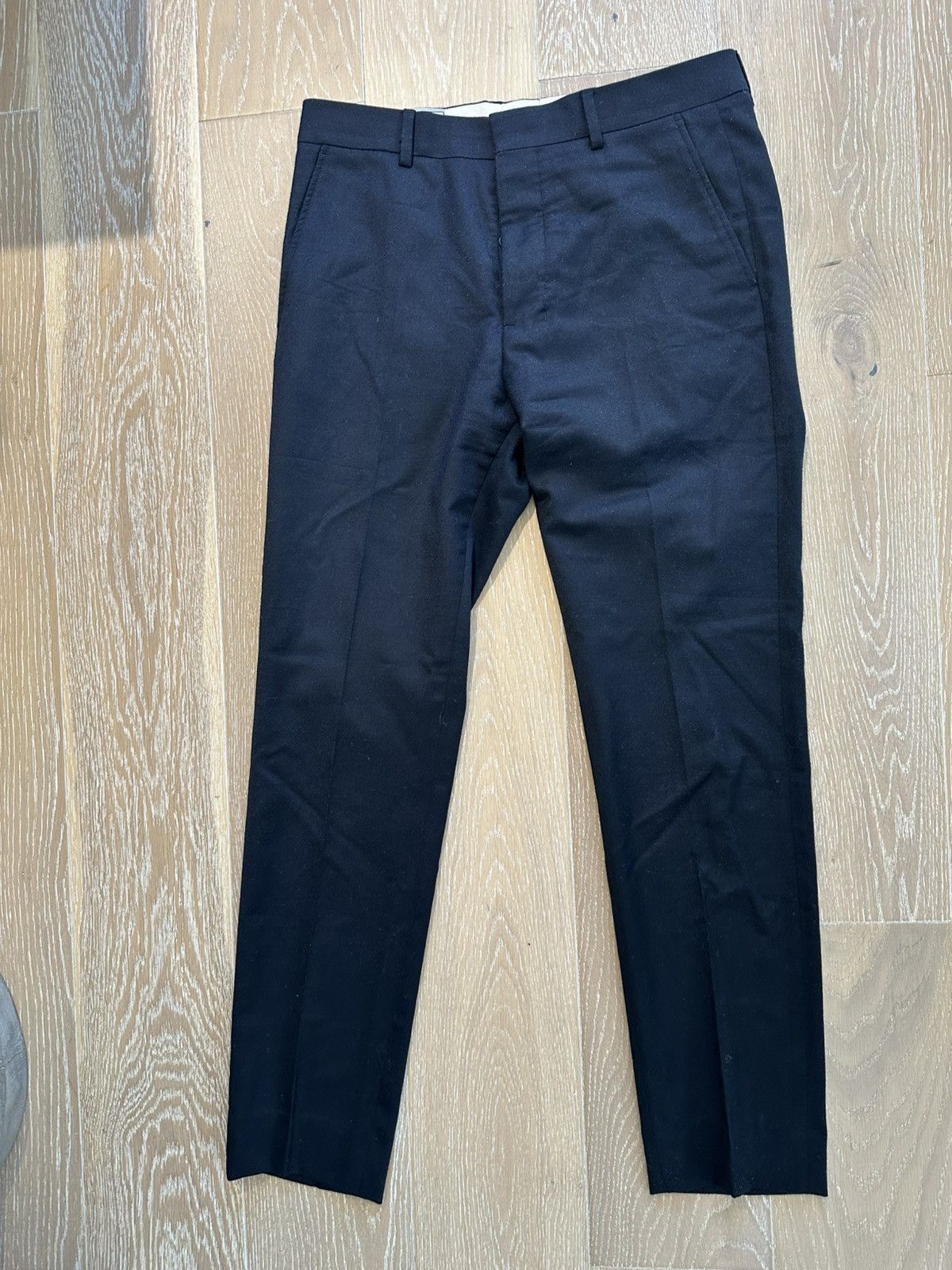 AMI Dark Navy Flannel Wool Pants Size US 30 / EU 46 - 1 Thumbnail