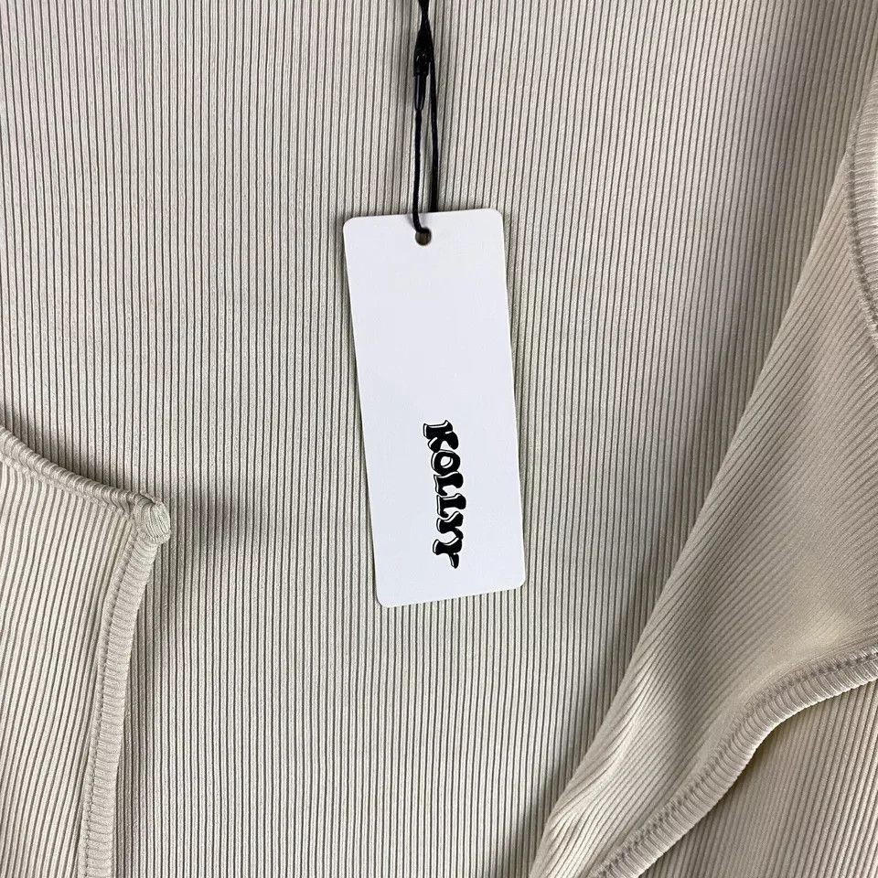 Other Kollyy Top Cardigan Medium Women's Sleeveless Beige NWT Size M / US 6-8 / IT 42-44 - 4 Thumbnail