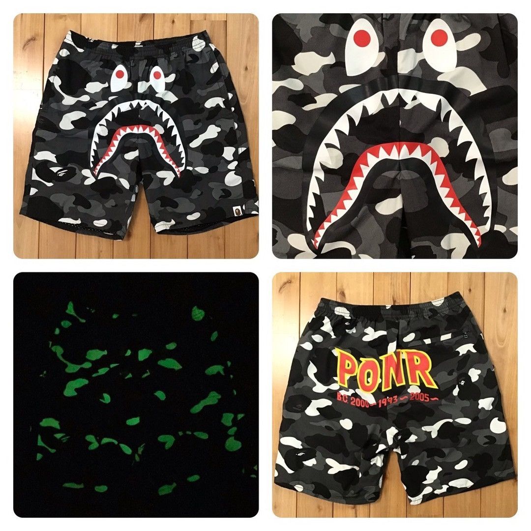 Bape 💫Glow in the dark💫 BAPE city camo shark shorts APE ★size M Size US 32 / EU 48 - 1 Thumbnail