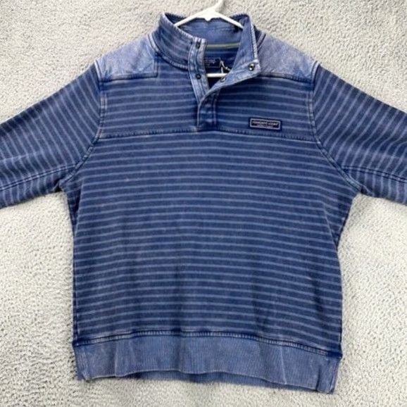 Vineyard Vines Vineyard Vines Sweatshirt Mens Small Blue Woodhouse Pullover Zip Zipper New with Tags C40 Size US S / EU 44-46 / 1 - 2 Thumbnail