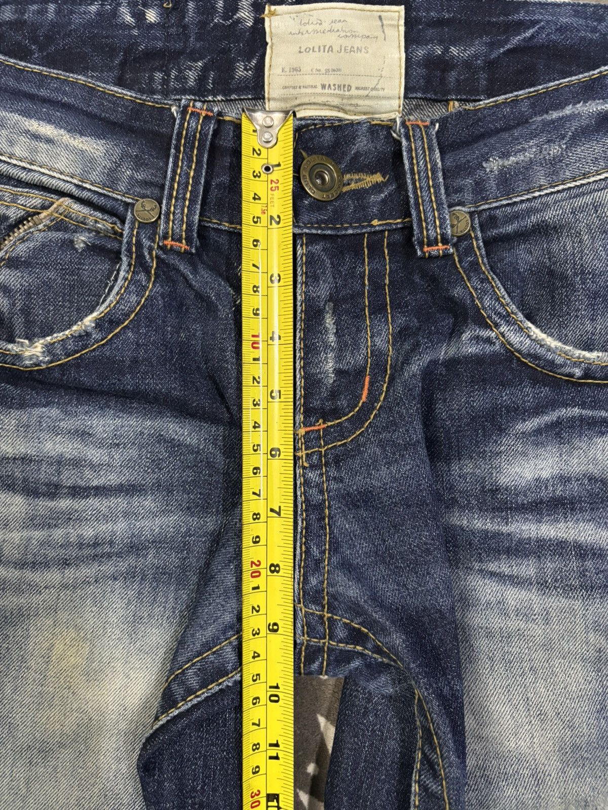 If Six Was Nine Vintage Japanese Brand Lolita Whiskers Distressed Punk Jeans Size US 32 / EU 48 - 17 Thumbnail