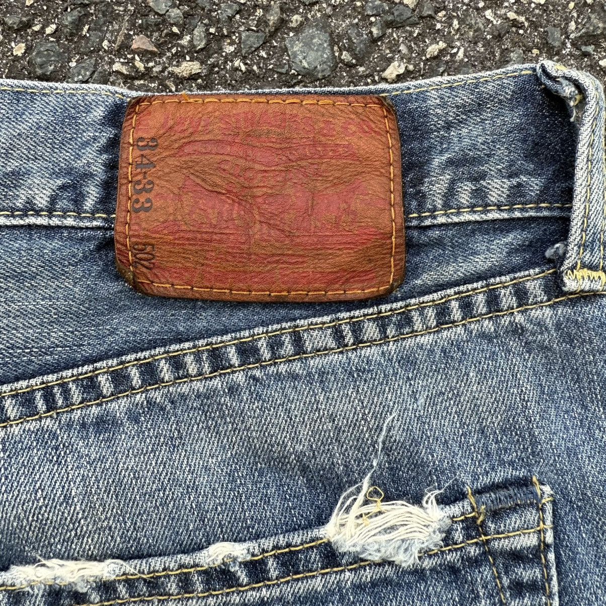 Levi's Vintage Clothing W34 VINTAGE LEVI'S 502 RUSTY FADED RIPPEP DENIM JEAN PANTS Size US 34 / EU 50 - 12 Thumbnail