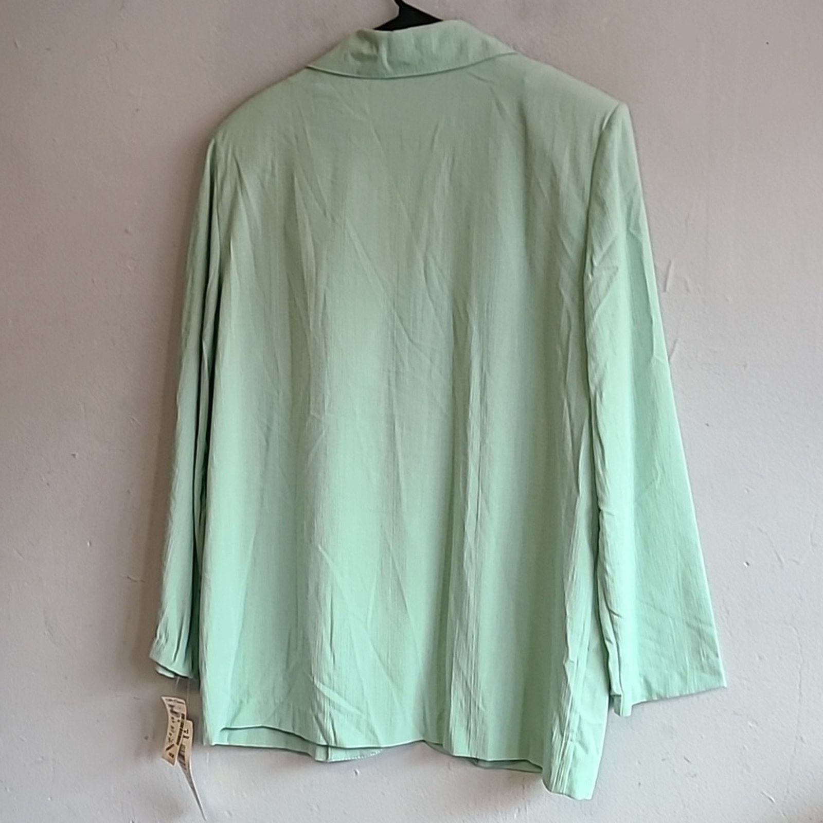 Other NEW women's 14 large seafoam mint green blazer-style jacket Size XL / US 12-14 / IT 48-50 - 7 Thumbnail