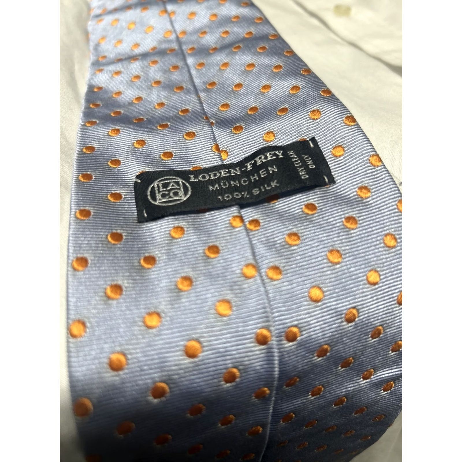 Vintage Loren Frey Silk Tie Blue Men Size ONE SIZE - 2 Thumbnail