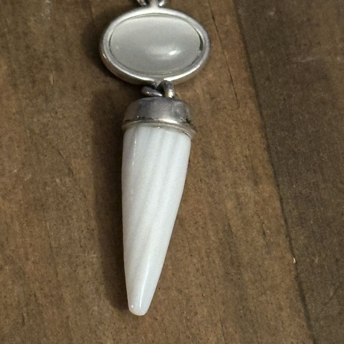 Lucky Brand Lucky Brand silver moonstone drop pendant toggle necklace Size ONE SIZE - 4 Thumbnail