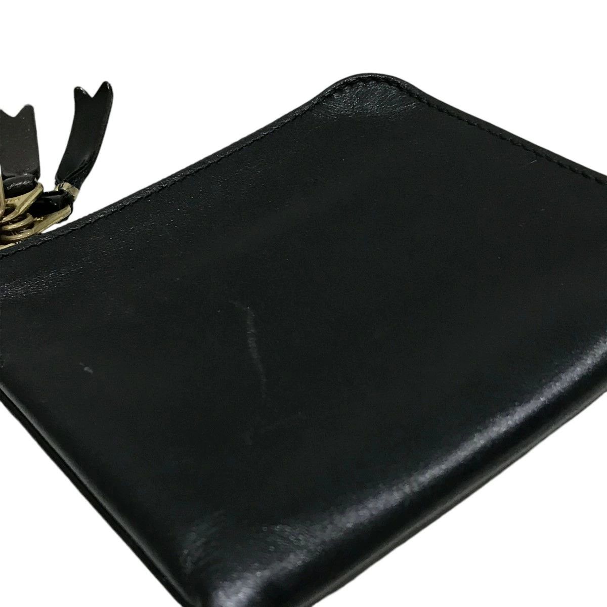 Comme des Garcons Wallet Plain L Zip Wallet Black Size ONE SIZE - 6 Thumbnail