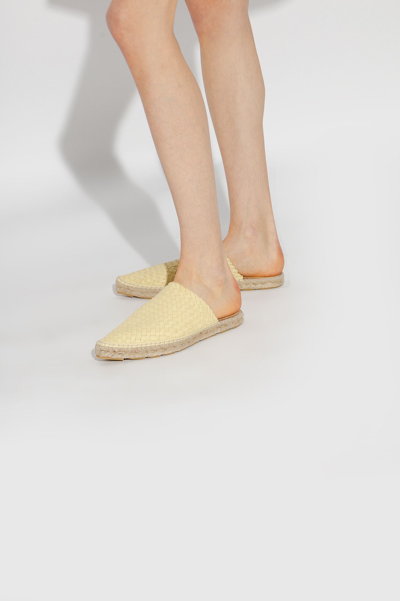 Bottega Veneta o1loc1c0824 Open Back Espadrille in Light Yellow Size US 10 / IT 40 - 2 Thumbnail