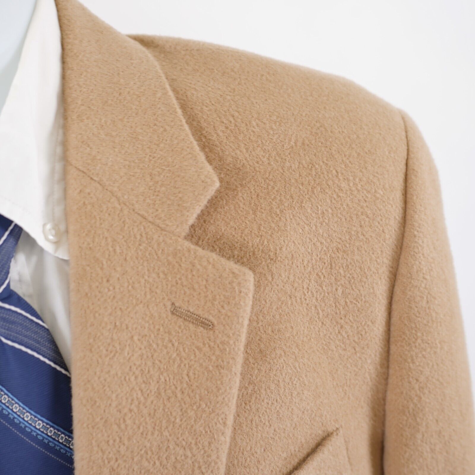 Chaps DAMAGED Chaps 100% Camel Hair 2 Leather Button Sport Coat 40 Size 40R - 2 Thumbnail