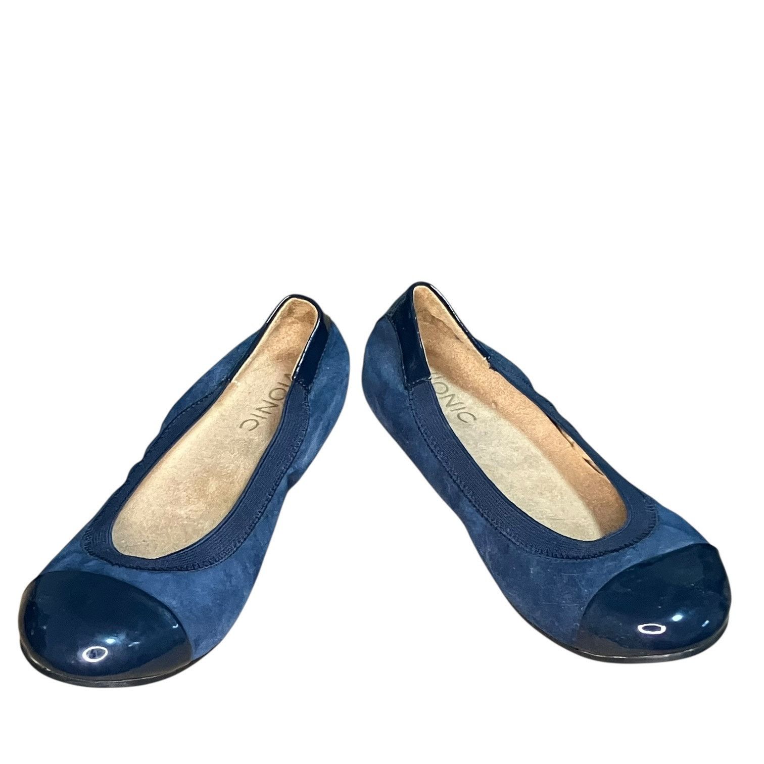 Vionic Vionic Spark Tiegan ballet flats blue suede, cap toe-size 6 Size US 6 / IT 36 - 9 Thumbnail