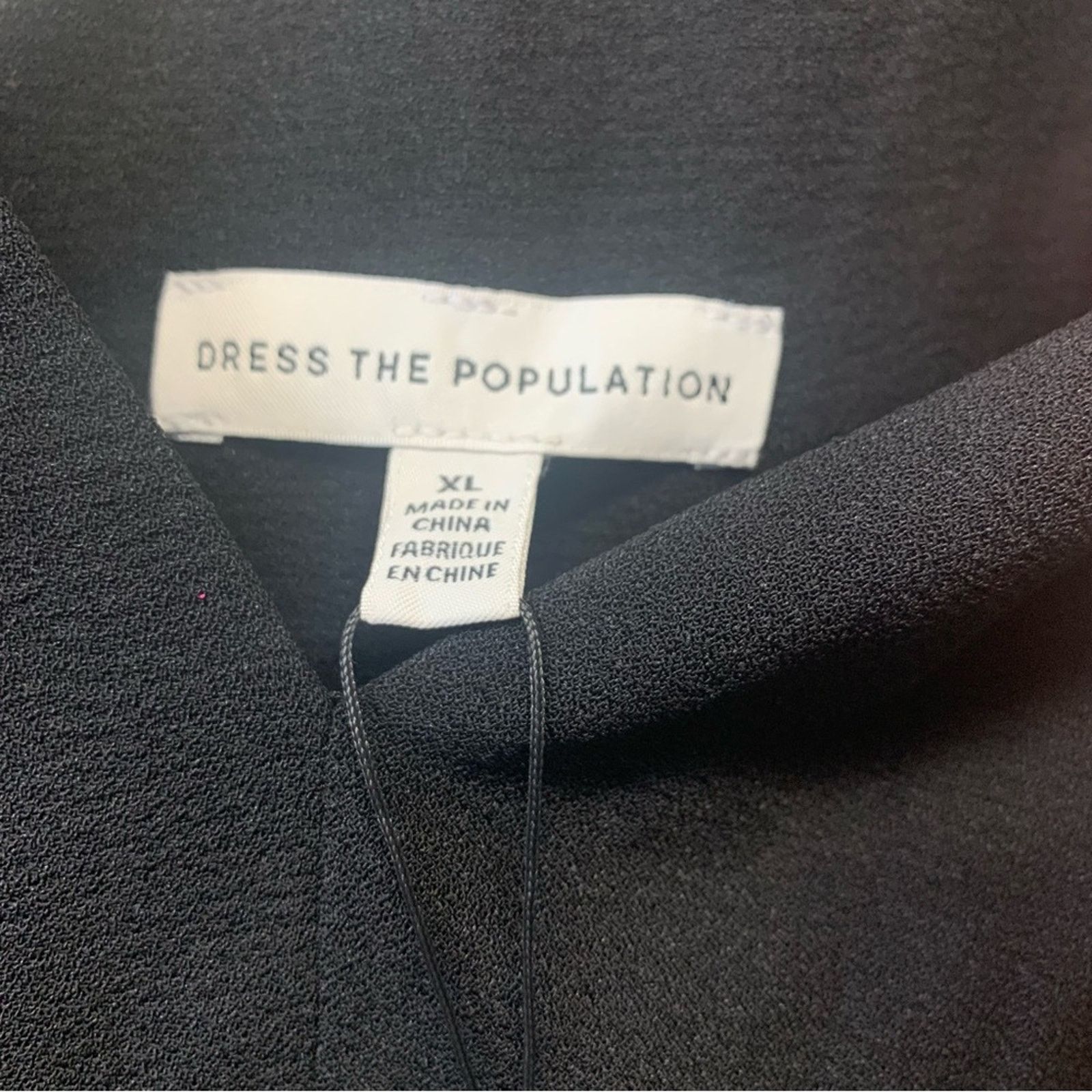 Dress the Population NWT Dress the Population Women's Darleen Black Dress size XL Size XL / US 12-14 / IT 48-50 - 9 Thumbnail