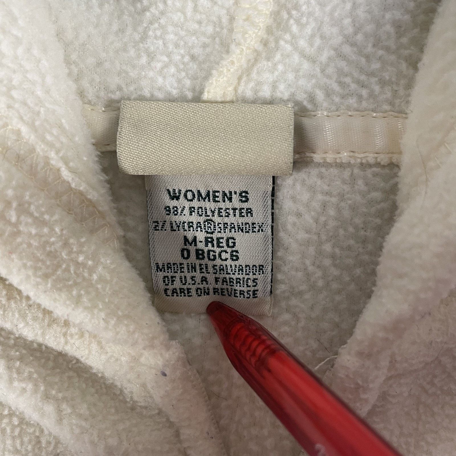 L.L. Bean L.L.Bean Women's Full Zip Fleece Hoodie Cream Midlayer M Size M / US 6-8 / IT 42-44 - 4 Thumbnail