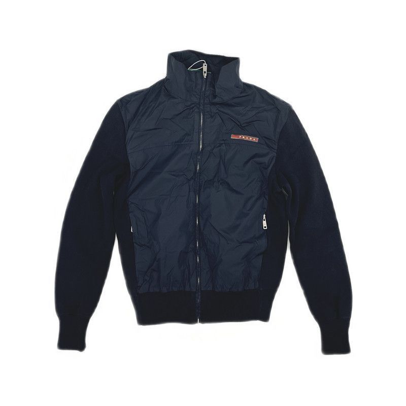 Prada Prada Logo Zip Jacket in Blue-2506 Size US S / EU 44-46 / 1 - 2 Thumbnail
